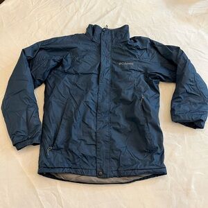 COLUMBIA Men’s Mock NecK, Zip and Velcro Closure Nylon Jacket, Lined, Size Small